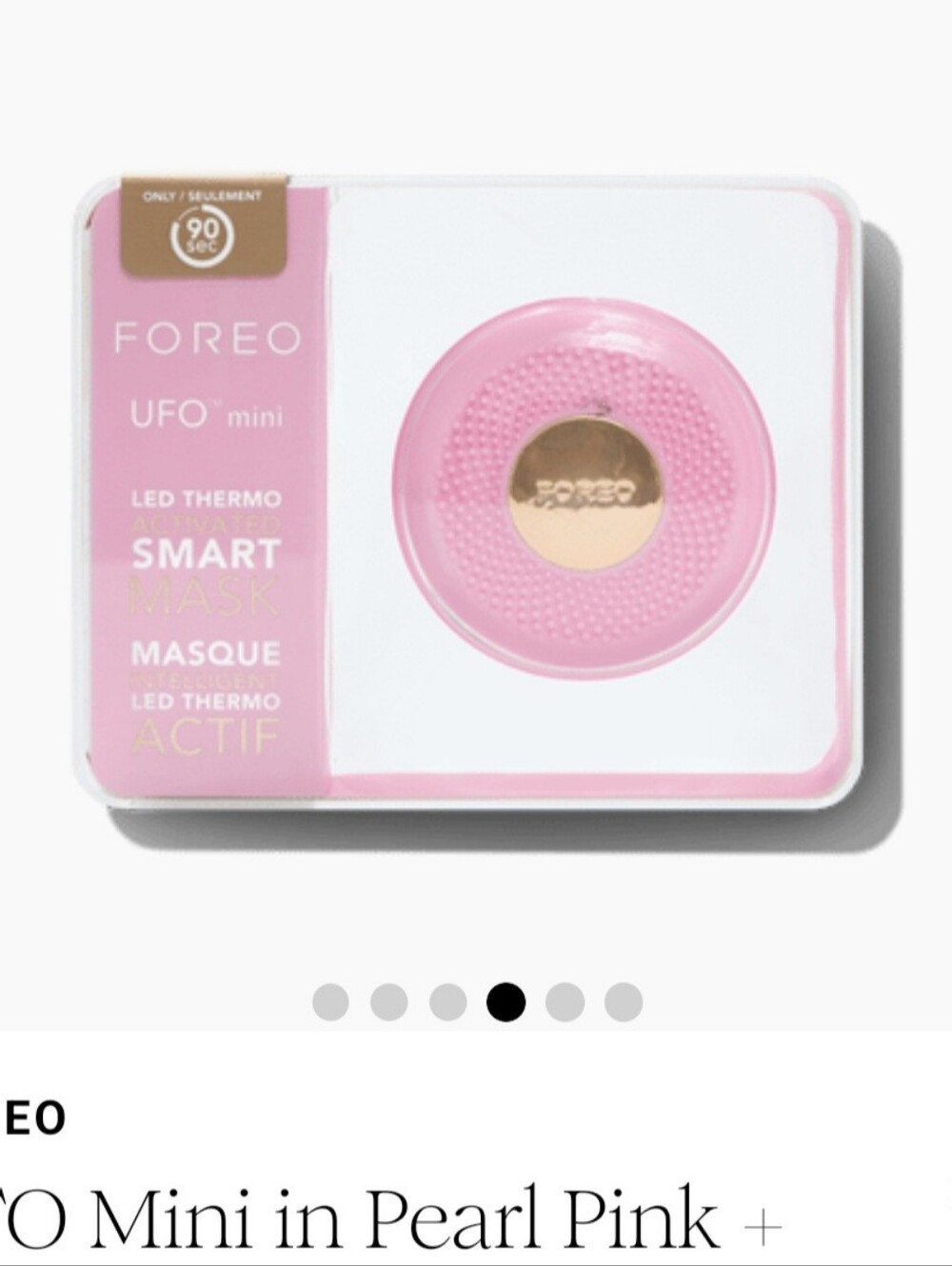 FOREO UFO Mini Facial Device in Pink and Gold